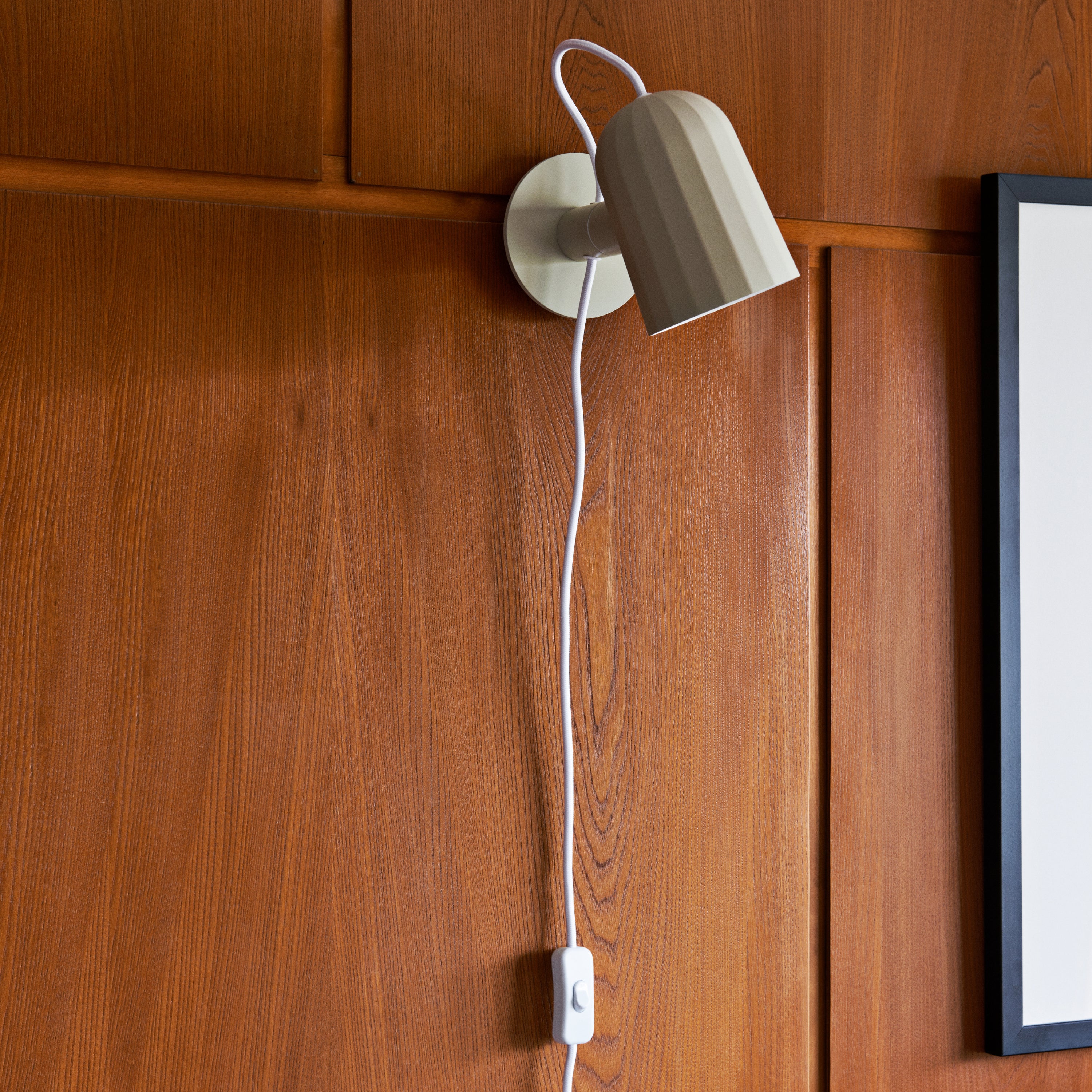 HAY Noc Button Wandlamp - Met Snoer - Off White
