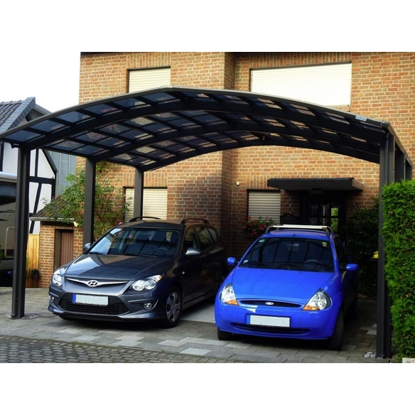Doppelcarport »Portoforte«, Typ 110, Außenmaß BxT: 542,3 x 495,4 cm, schwarz