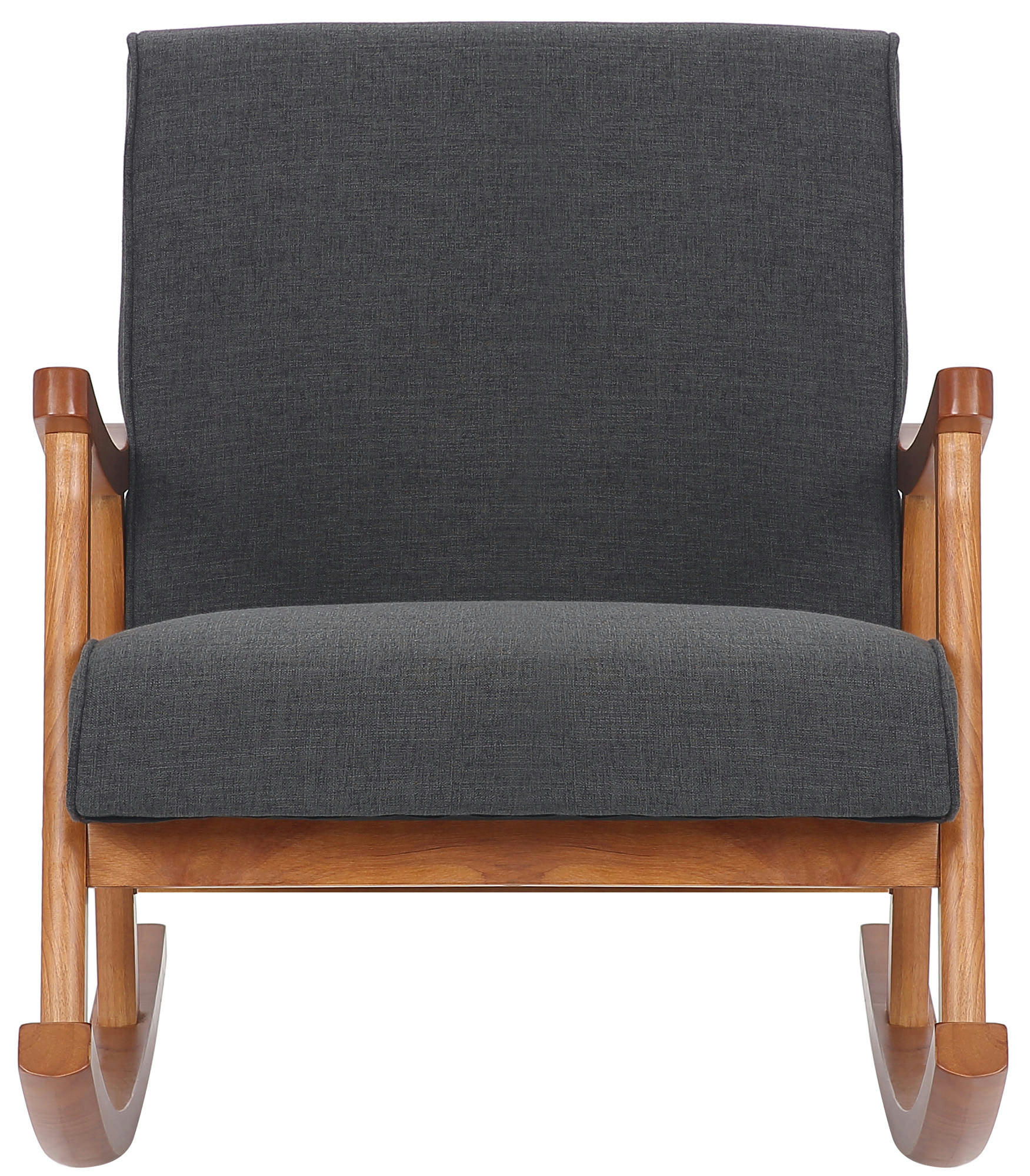 MORELIA - Chaise à bascule avec accoudoirs et assise en tissu Gris foncé