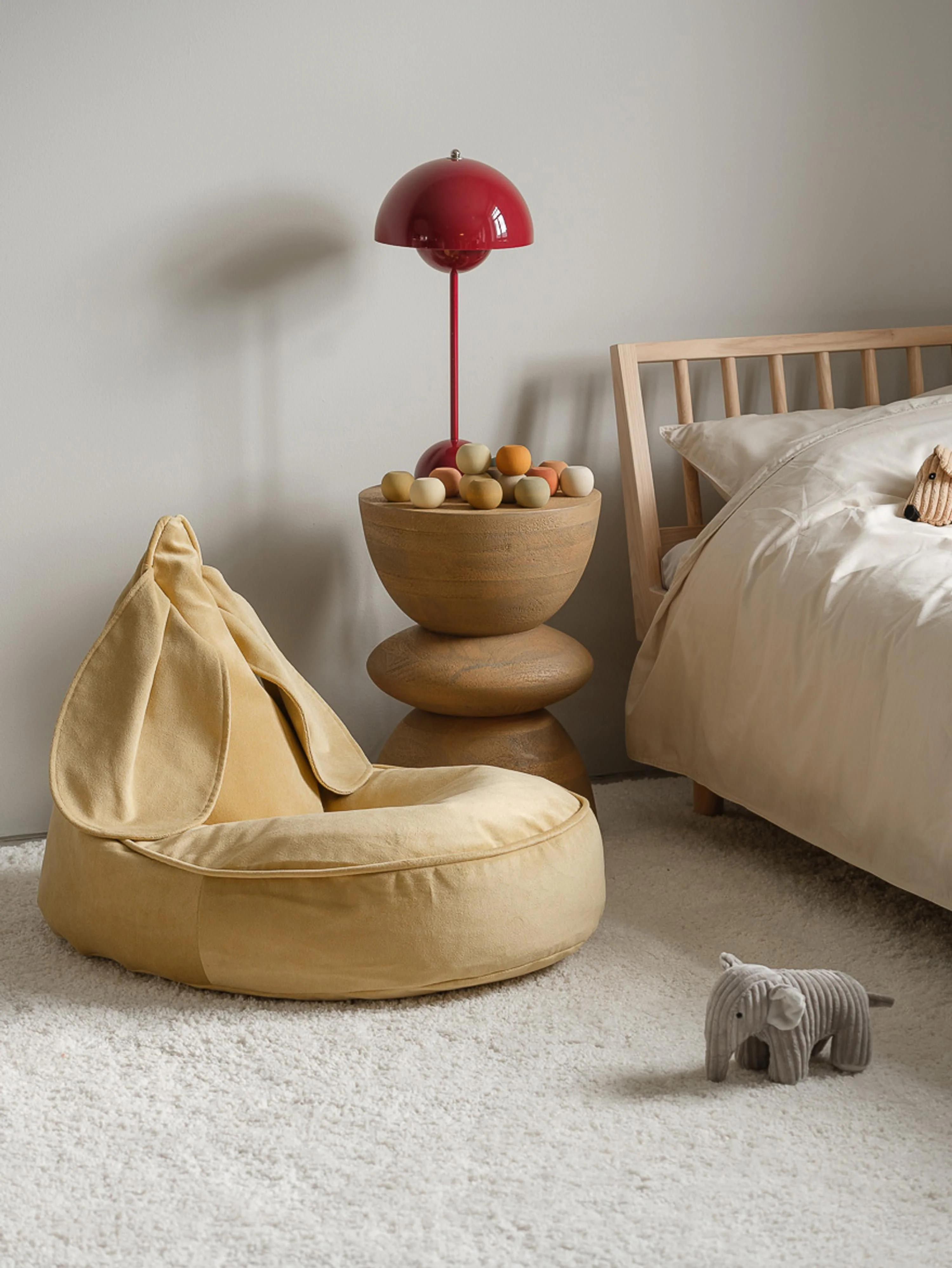 Kinder-Sitzsack Bunny aus Samt