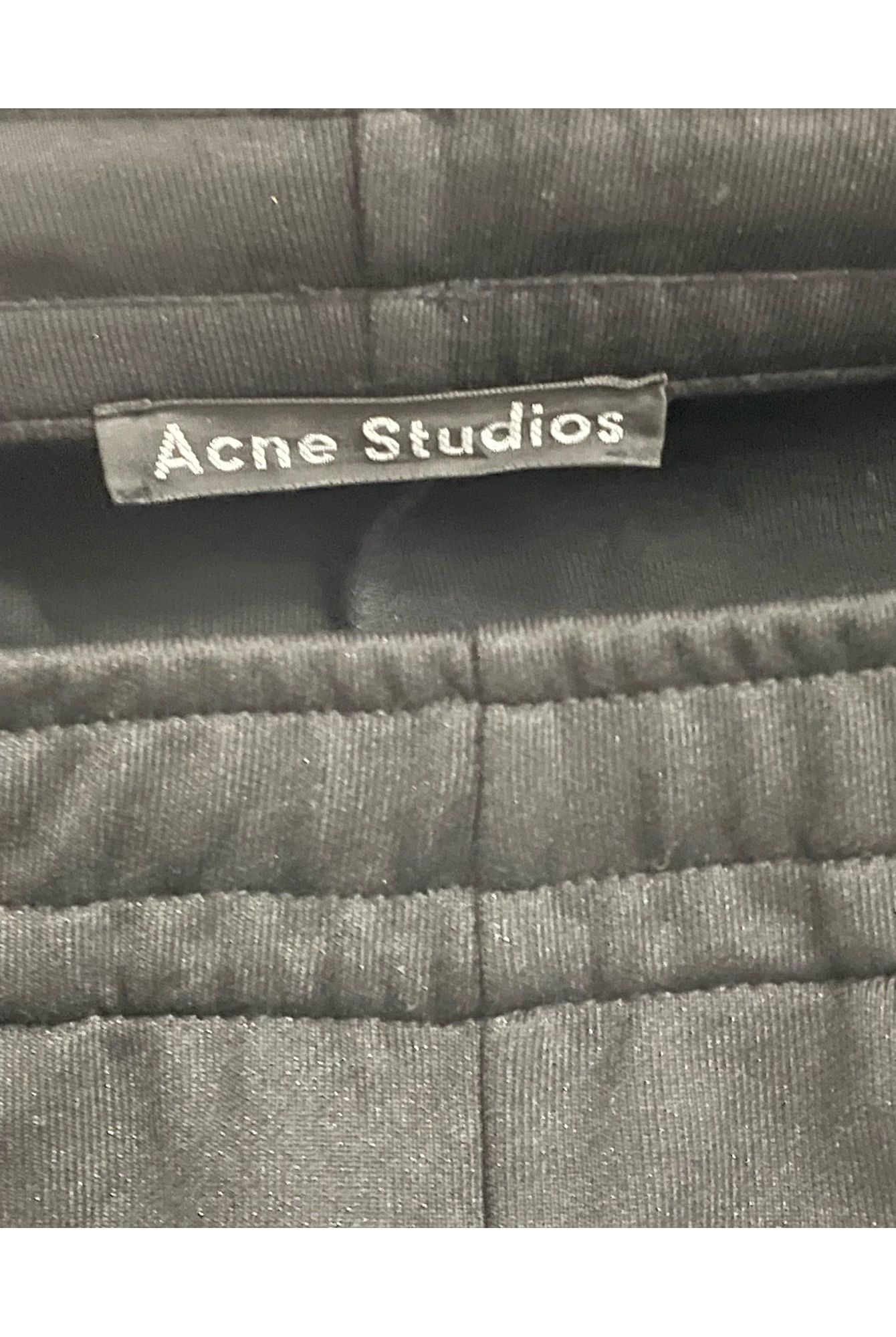 Acne Studios Preloved Norwich Face Track Pants in Black Polyester