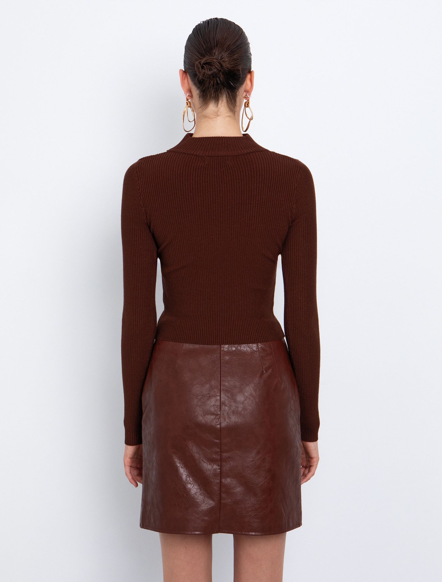 Rib μπλούζα με choker