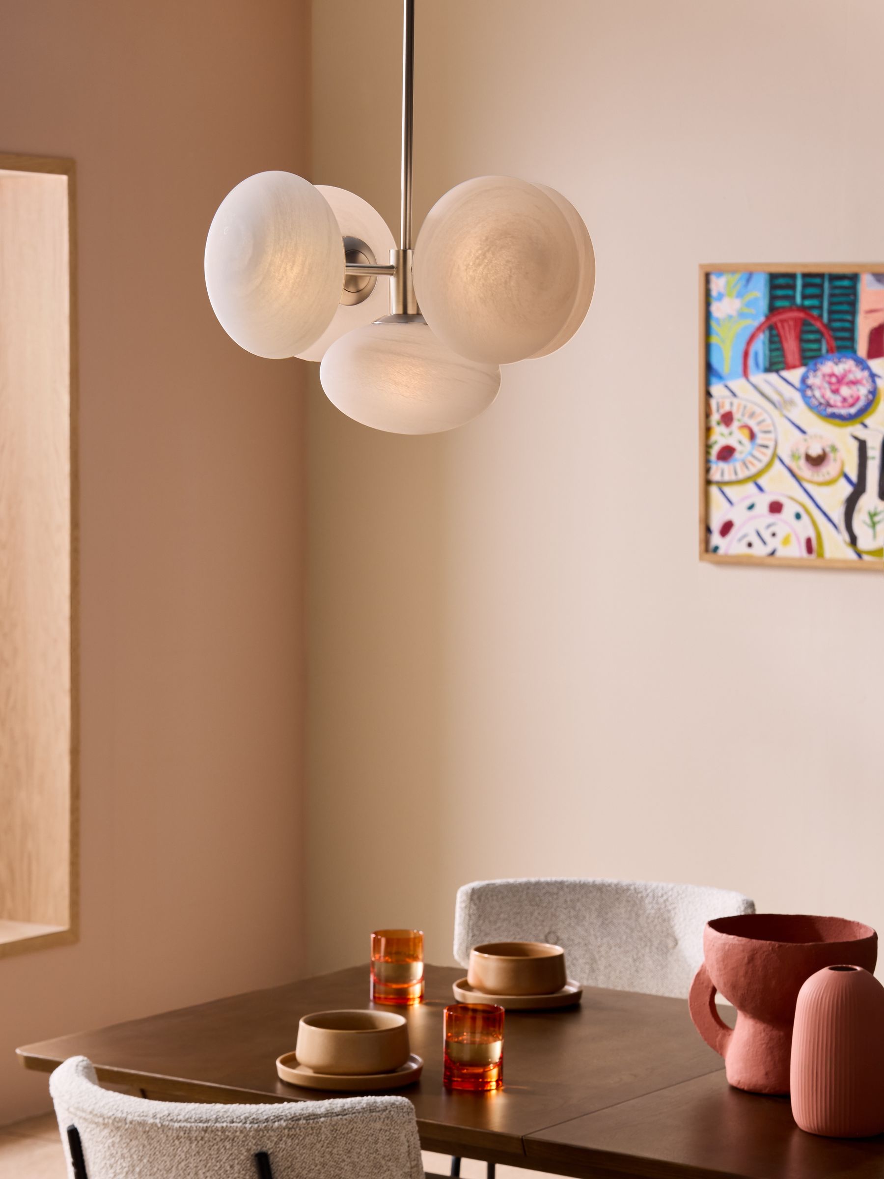 Caleb Pendant Light in Silver/Frosted