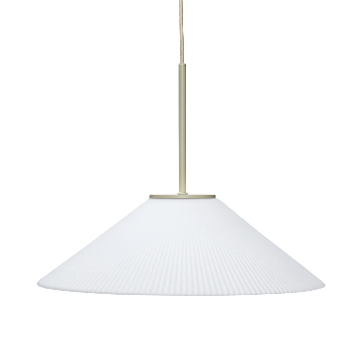 Hübsch Interior - Solid Pendelleuchte, sand / weiß