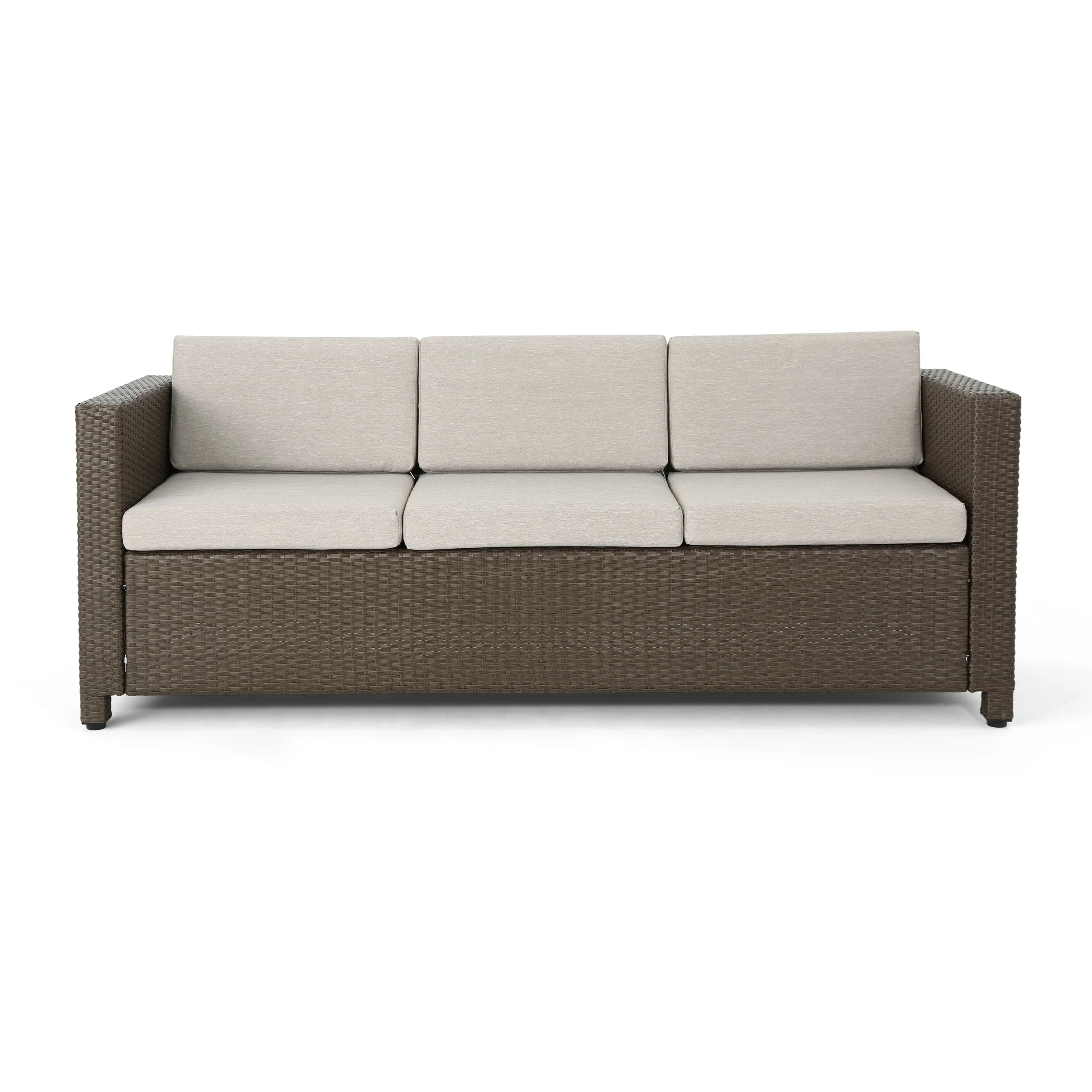 Puerta Outdoor (PE) Wicker 3 Seater Sofa by Christopher Knight Home