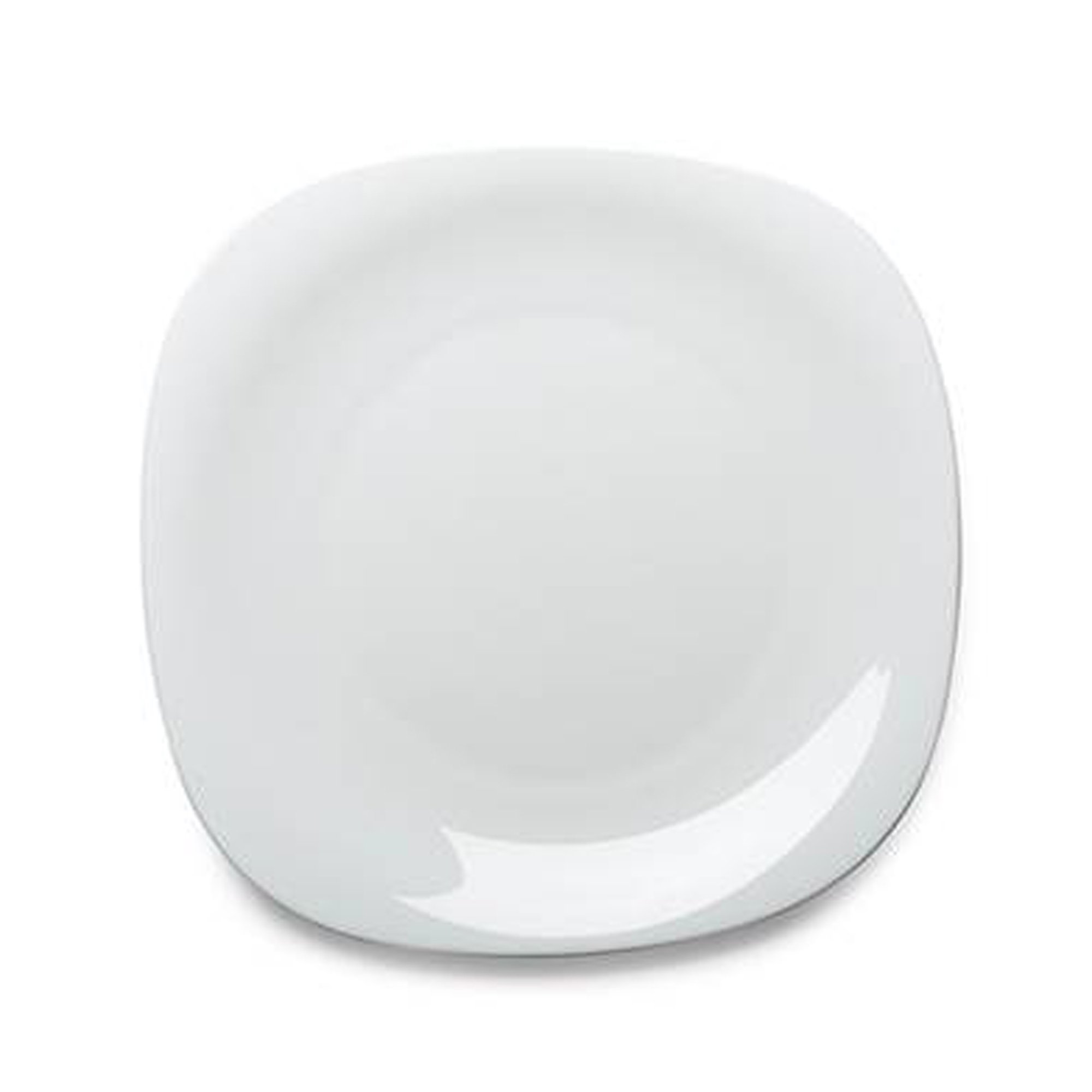 Prato raso quadrado PARMA branco 27cm