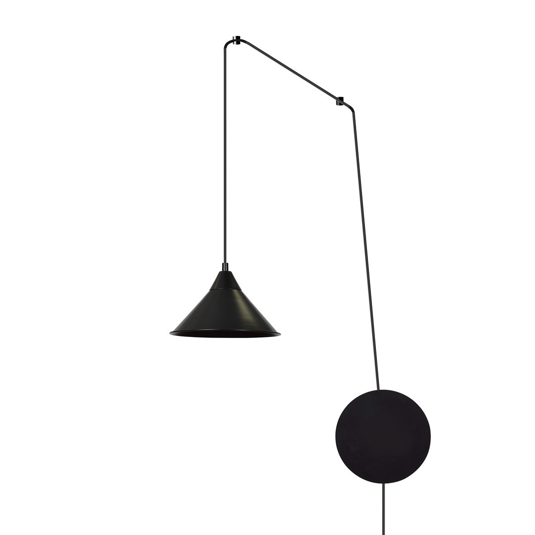 Lampa Wisząca Kinkiet Do Gniazdka Abramo 1 Black