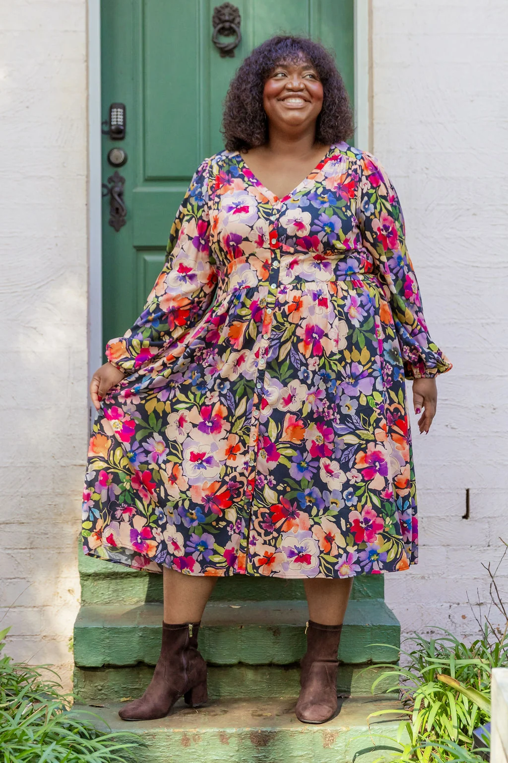 Aura Dress in Winter Bouquet