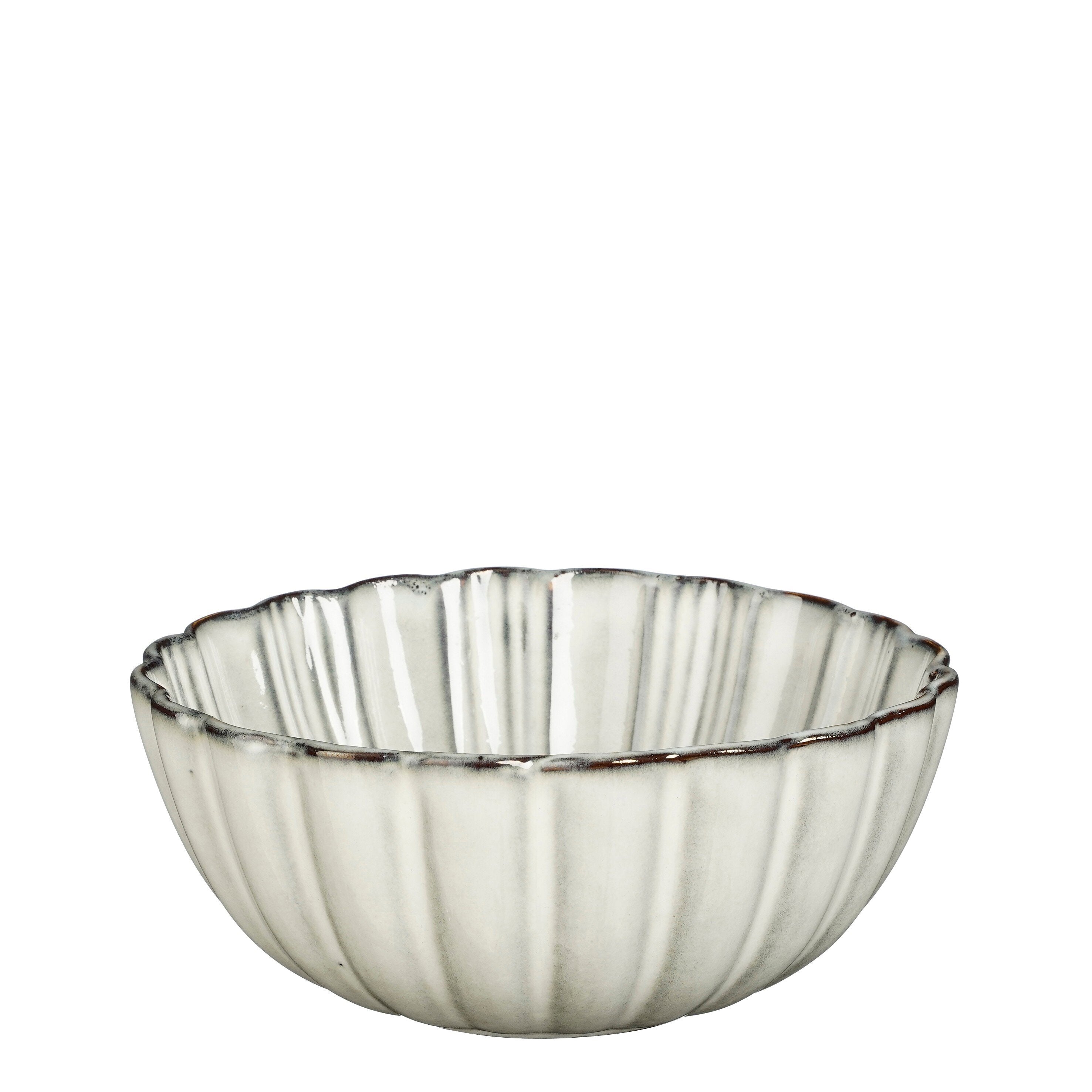 Mica Decorations Corfu Schaal - H9 x Ø17 cm - Keramiek - Grijs