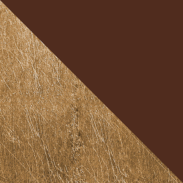 LUMICOM - PARIGINA Lampadaire, 1X E27, max 42W, métal, marron corten/feuille d'or, D.30cm x H.165cm