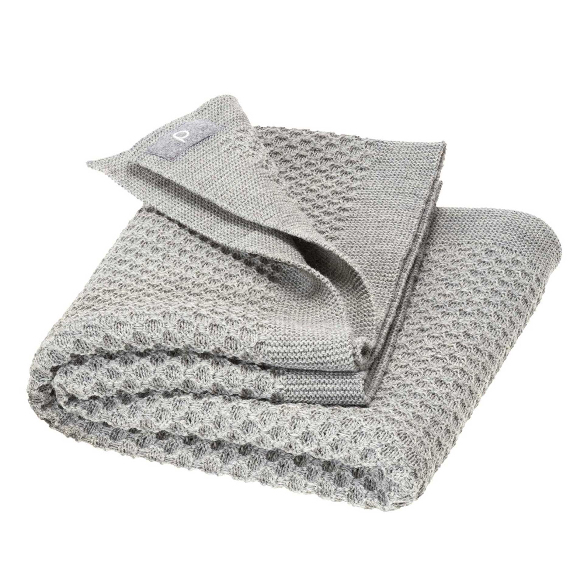 Waben-Strickdecke