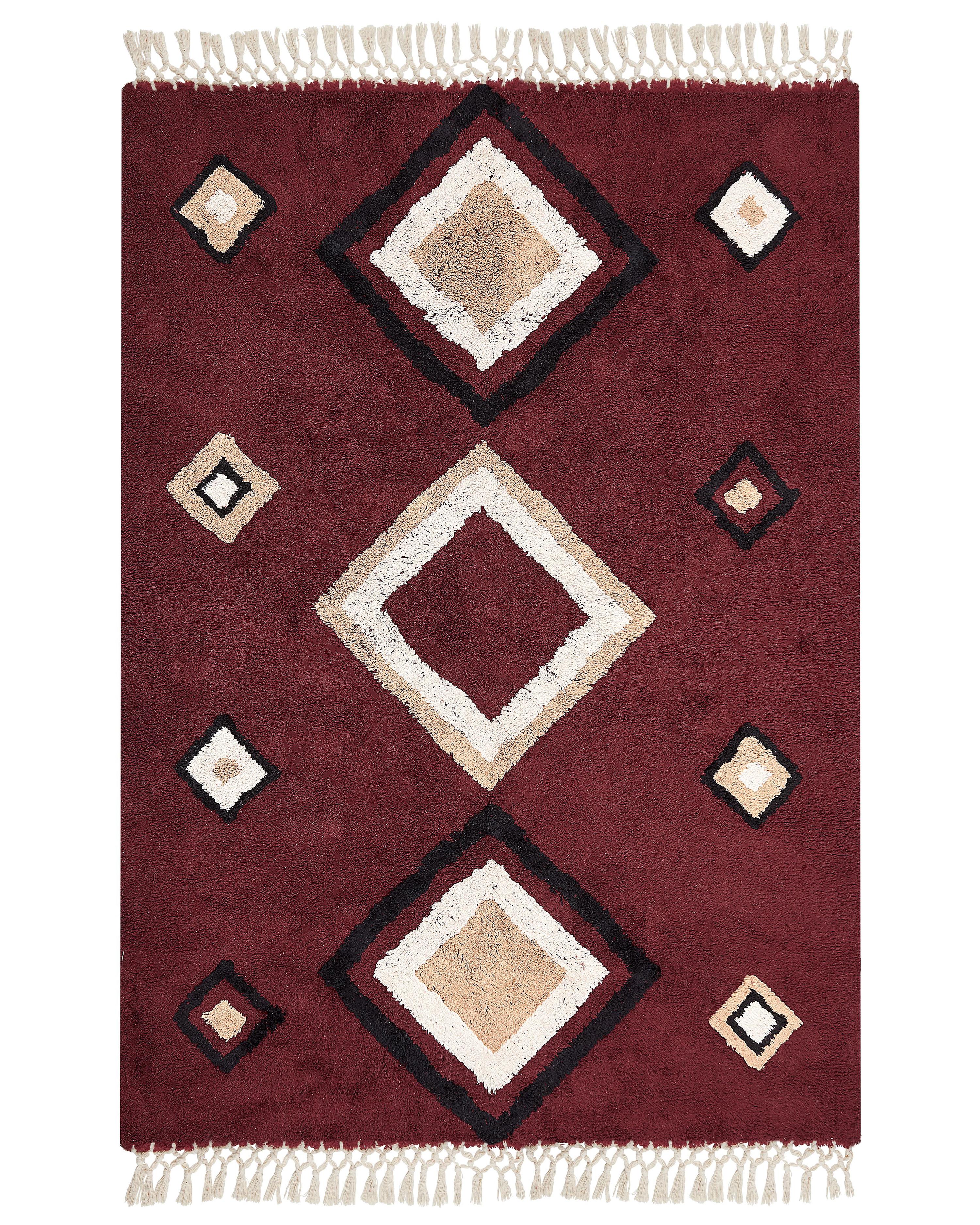 Rug SIIRT Red 140 x 200 cm Cotton