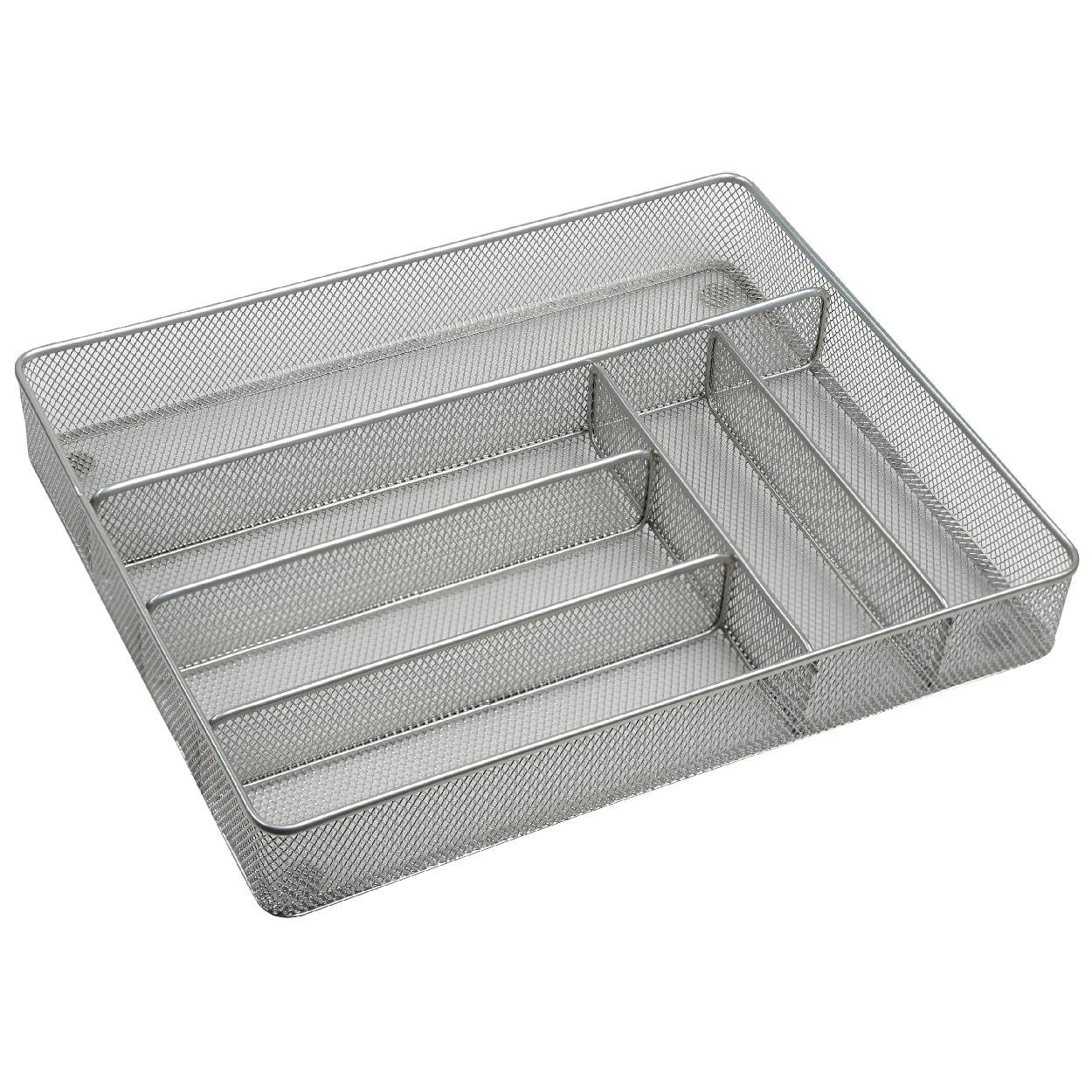 Metalowy organizer do szuflady na sztućce 6 przegródek loft industrialny