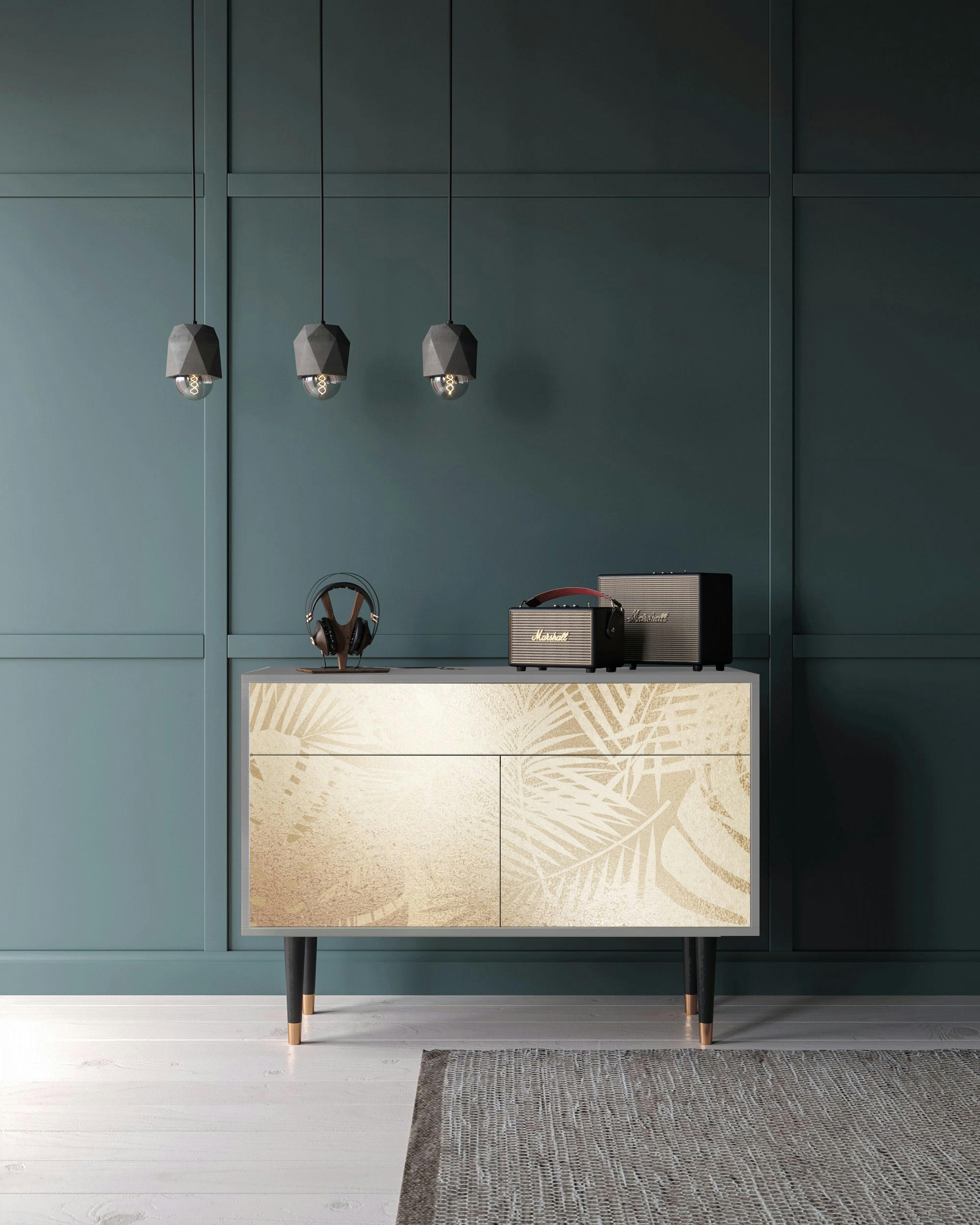 PLANT OF THE DESSERT - Buffet  sable 2 tiroirs et 2 portes L 115 cm