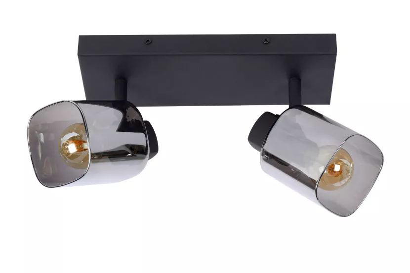 Lampa sufitowa czarno-szara ALION 2xE14x25W wym: 18x26x10 cm Lucide