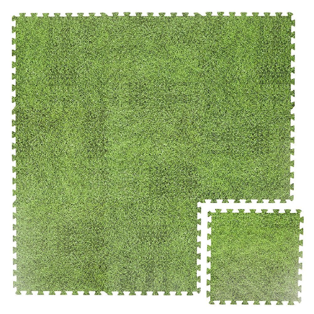 Dalle de protection piscine et spa mousse x9 gazon 50x50cm