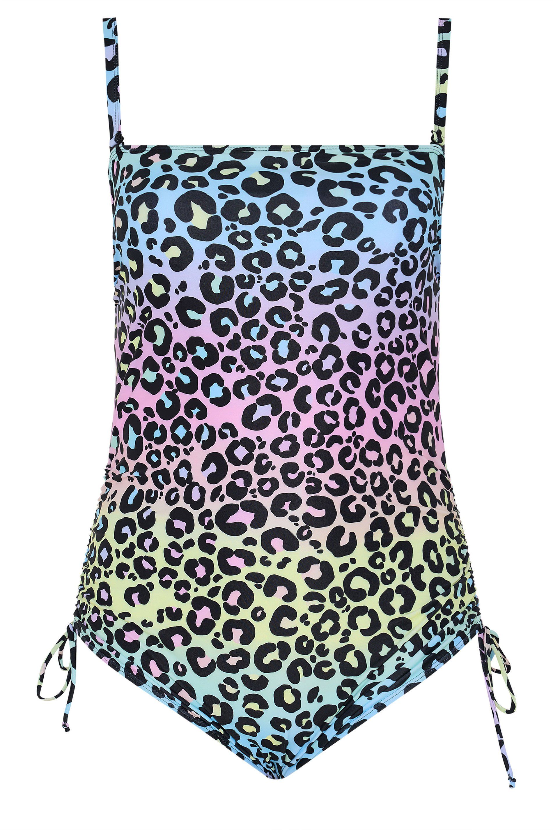 Yours Leopard Print Bandeau Swimsuit