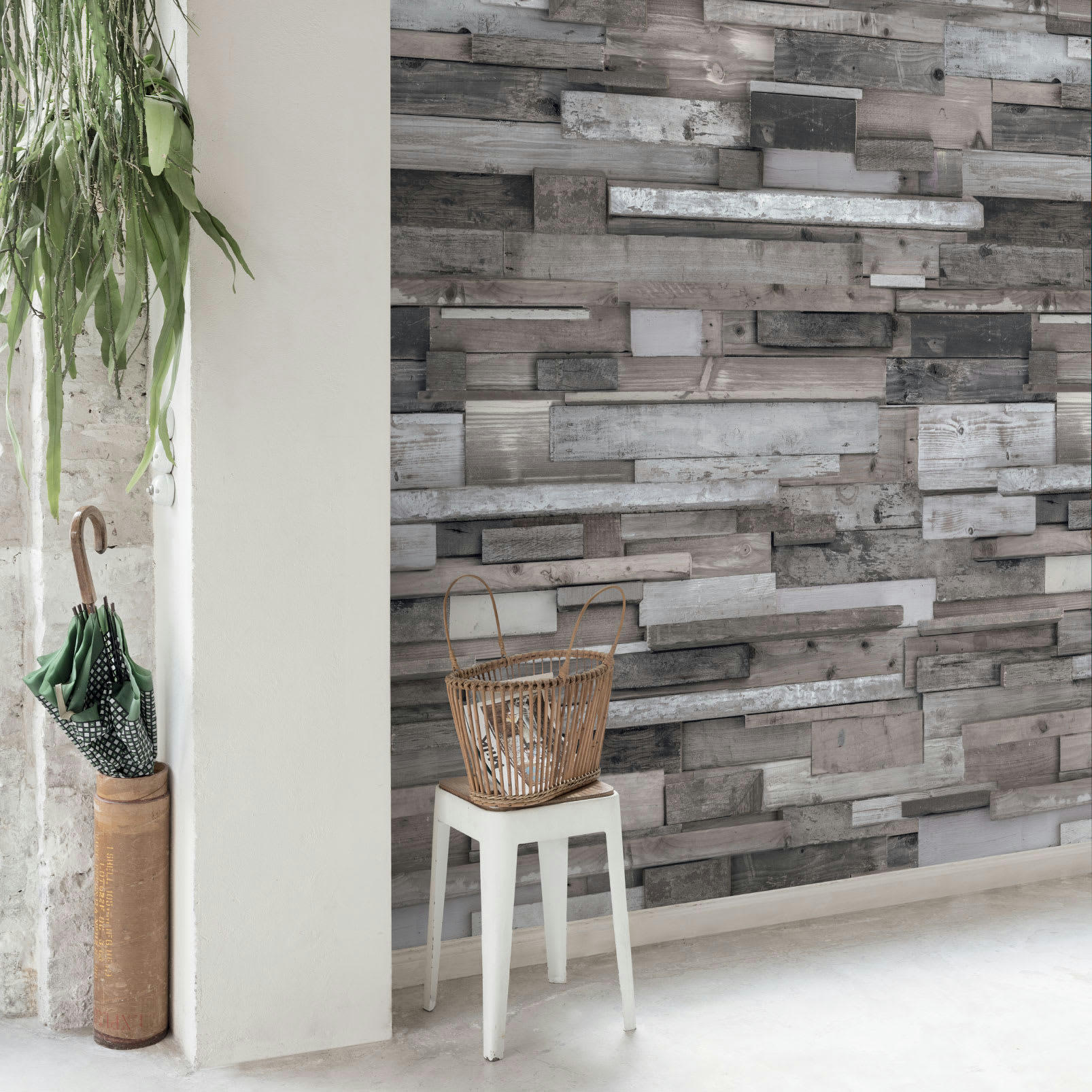 PIERRES - Papier peint intissé mur de pierres 159x280cm