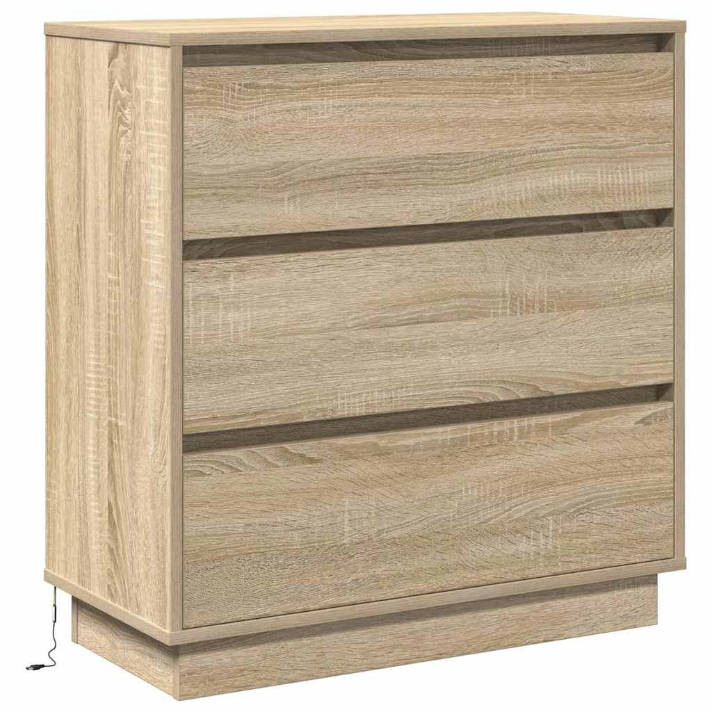 Szafka Nocna Brąz Komoda Stolik Półka Nocna Do Sypialni 71 x 34.5 x 75 cm