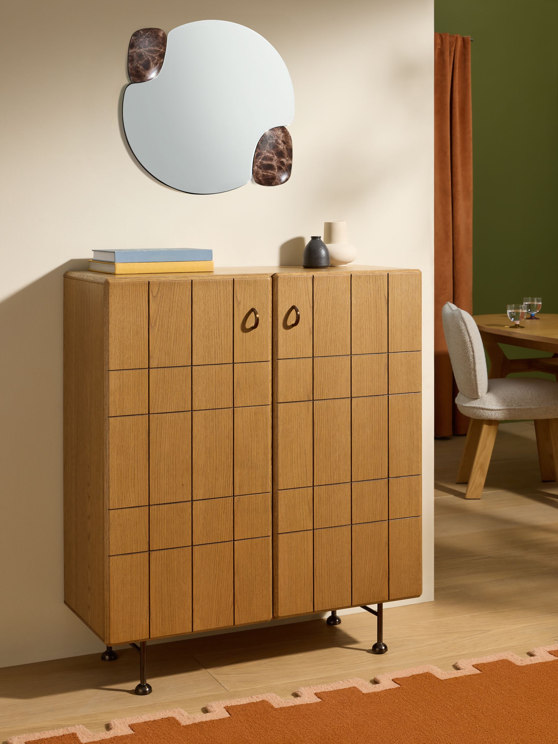 Corin Tall Sideboard in Oak