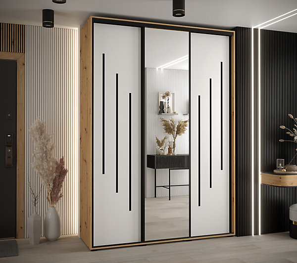 Armoire Davos 9 a portes coulissantes H. 235,2 x L. 170 x P. 60 3 portes