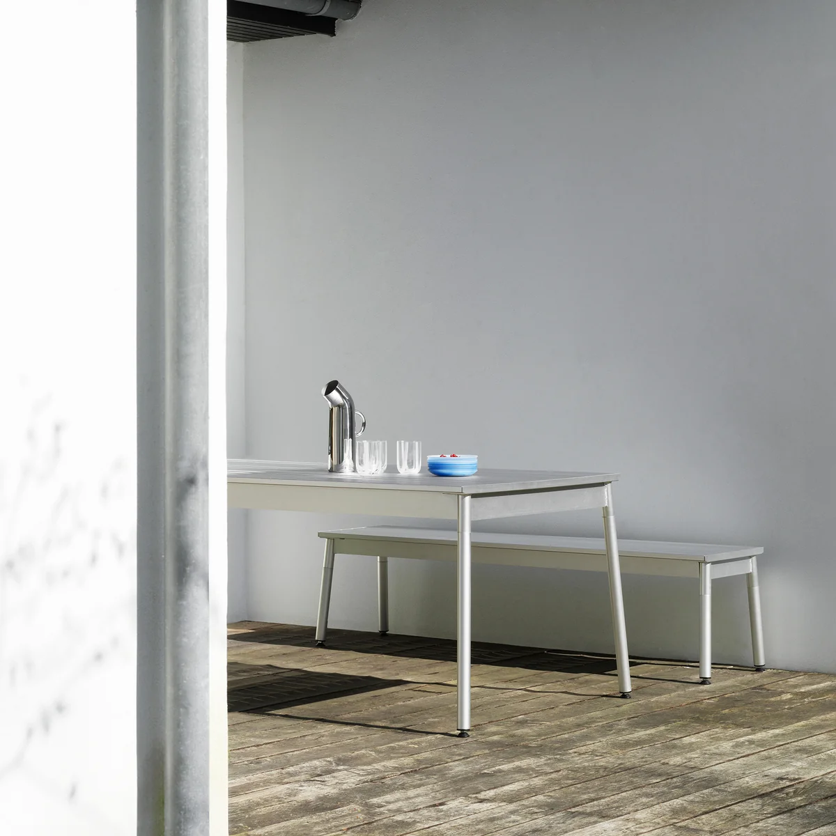 Normann Copenhagen - Ex Gartenesstisch, 200 x 89 cm, Aluminium