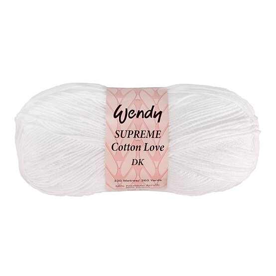 Wendy White Supreme Cotton Love DK Yarn 100g
