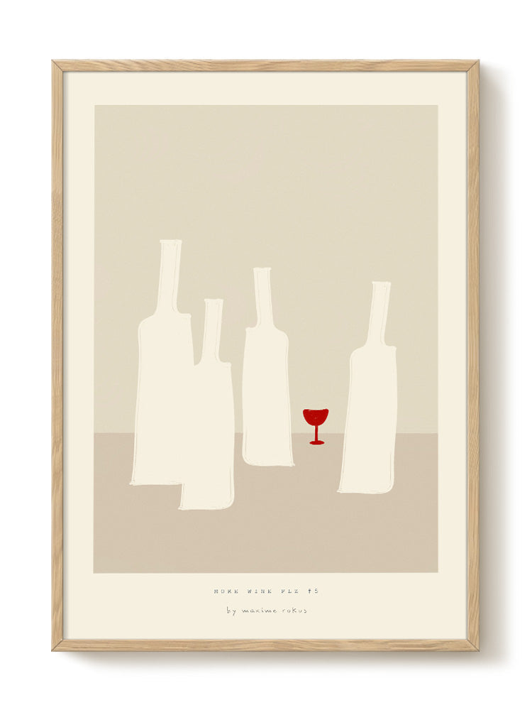 Maxime - More wine plz #5 - PSTR studio Kunst Poster