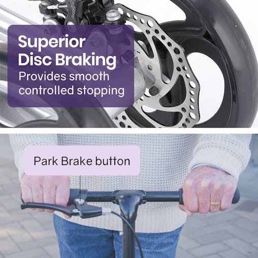 NNEMB Knee Scooter Walker-Disc Brake-Suspension-Bag-Broken Leg Ankle Foot Mobility-Crutches Alternative