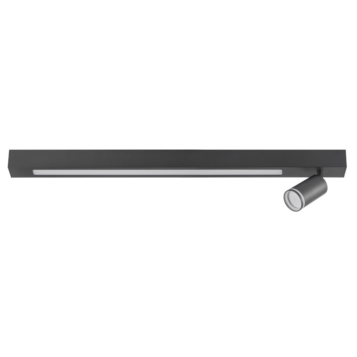 Lampa sufitowa czarna PARIS 2xGU10x12W wym: 19x80x6 cm Polux