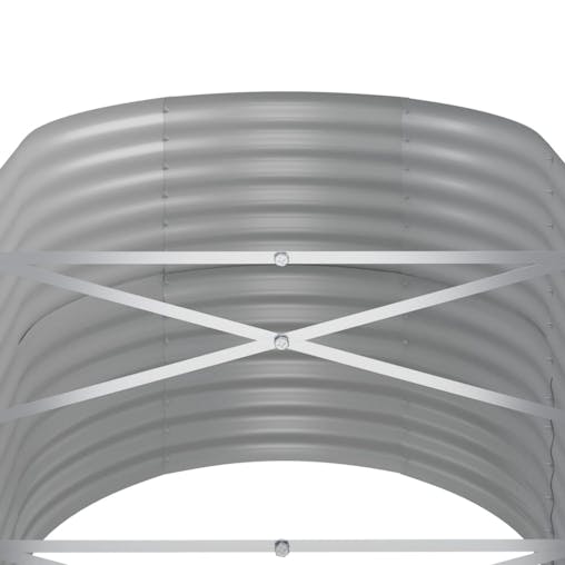 NNEVL Garden Raised Bed Powder-Coated Steel 368x80x68 cm Grey