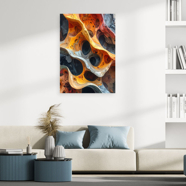 Obraz do salonu biura spa, Abstrakcja organiczna struktury skały 20x30