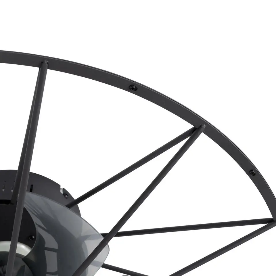 Qazqa plafondventilator yaran zwart ge?ntegreerde led