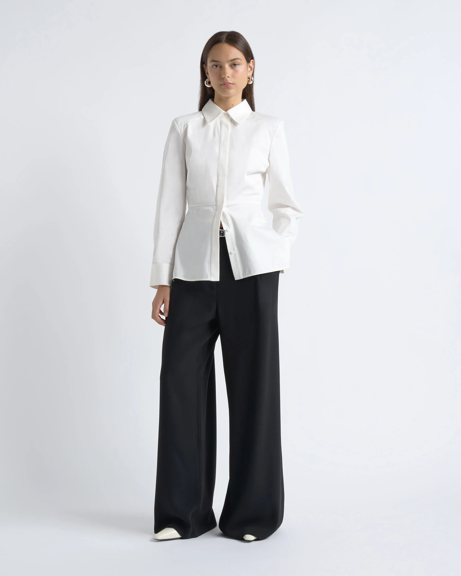 CREPE PLEAT WIDE LEG PANT