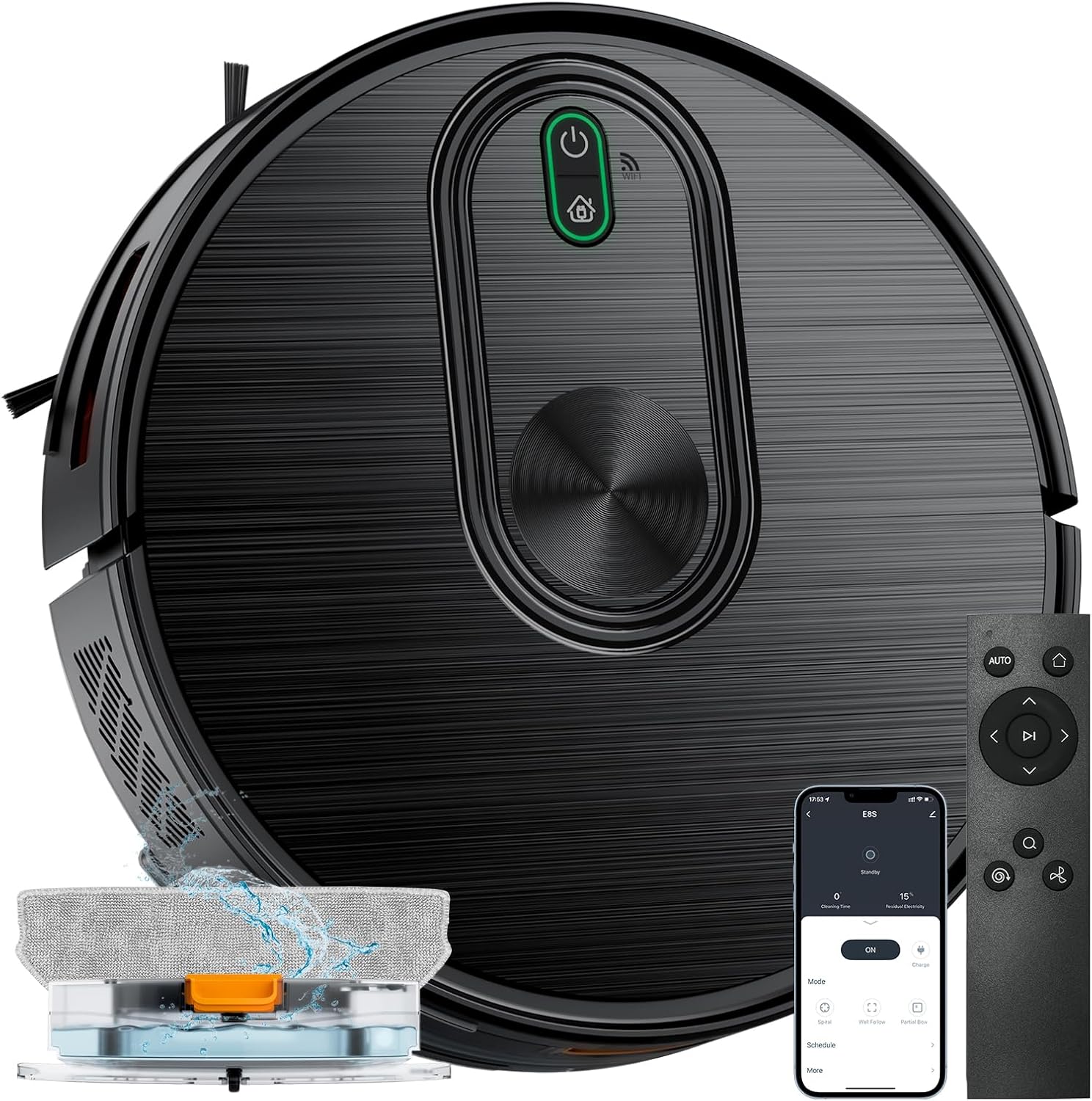 XIEBro 2 in 1 Robot Vacuum and Mop Combo, 6500Pa Suction, Robotic Vacuum Cleaner with 200 Min Runtime, Self-Charging, App/Alexa/Voice Control, Ideal for Hard Floor, Pet Hair, Carpet