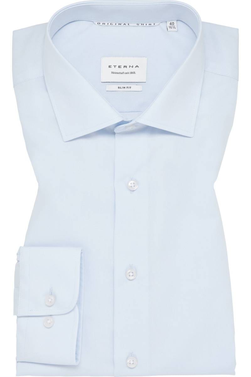 ETERNA Slim Fit Hemd hellblau, Einfarbig