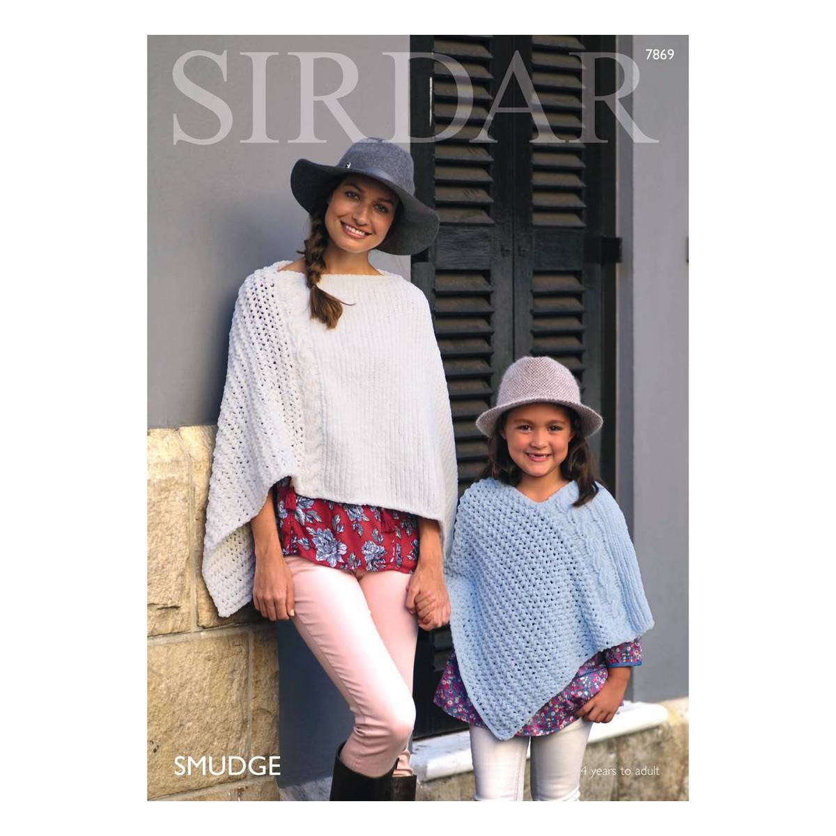 Sirdar Smudge Ponchos Digital Pattern 7869