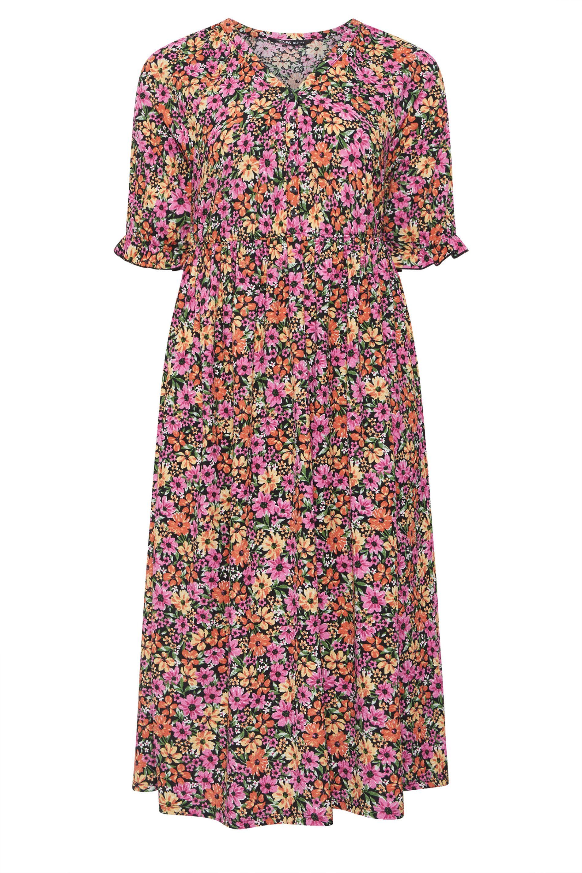 Yours Floral Raglan Sleeve Maxi Dress