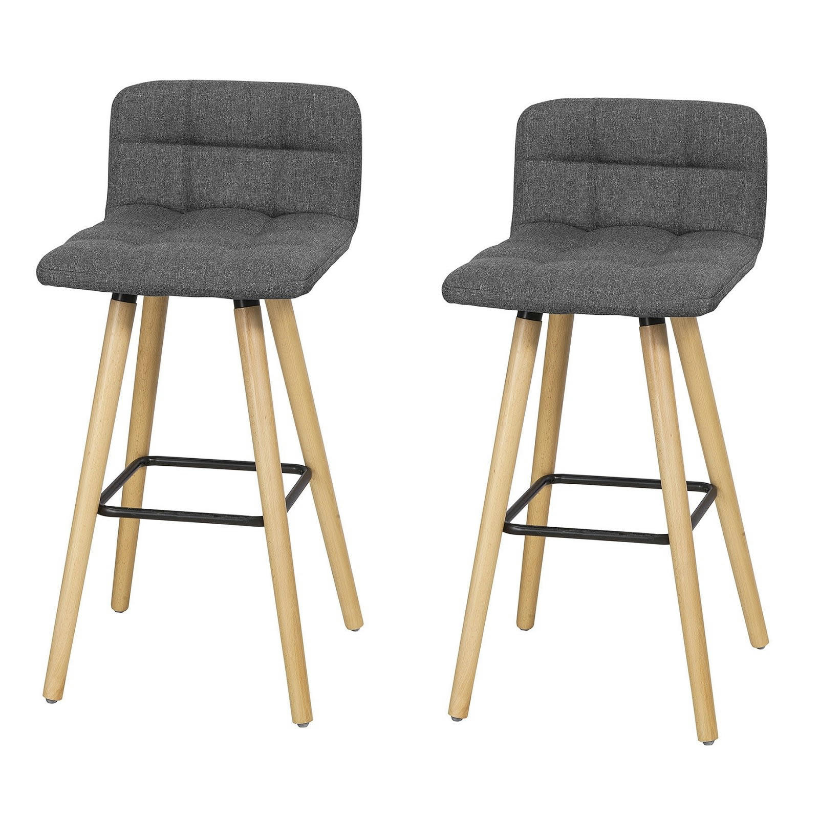 - Lot de 2 chaises enfant avec accoudoirs et dossier en bois de bouleau