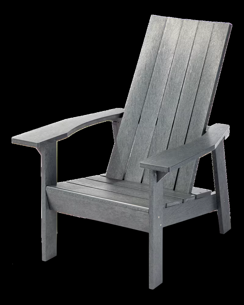 CANVAS Arrowhead Recycled Plastic Outdoor Patio Muskoka Chair, Dark Grey
