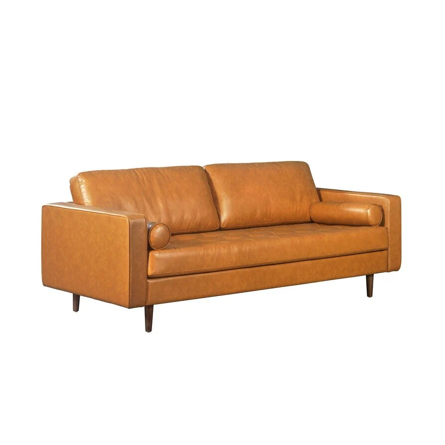 Gio VEGGIE Leather Sofa TAN COLOR