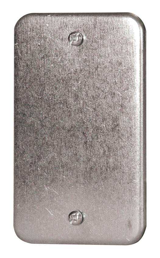 Hubbell 11C4BAR Blank Utility Box Cover, Grey, 4-in
