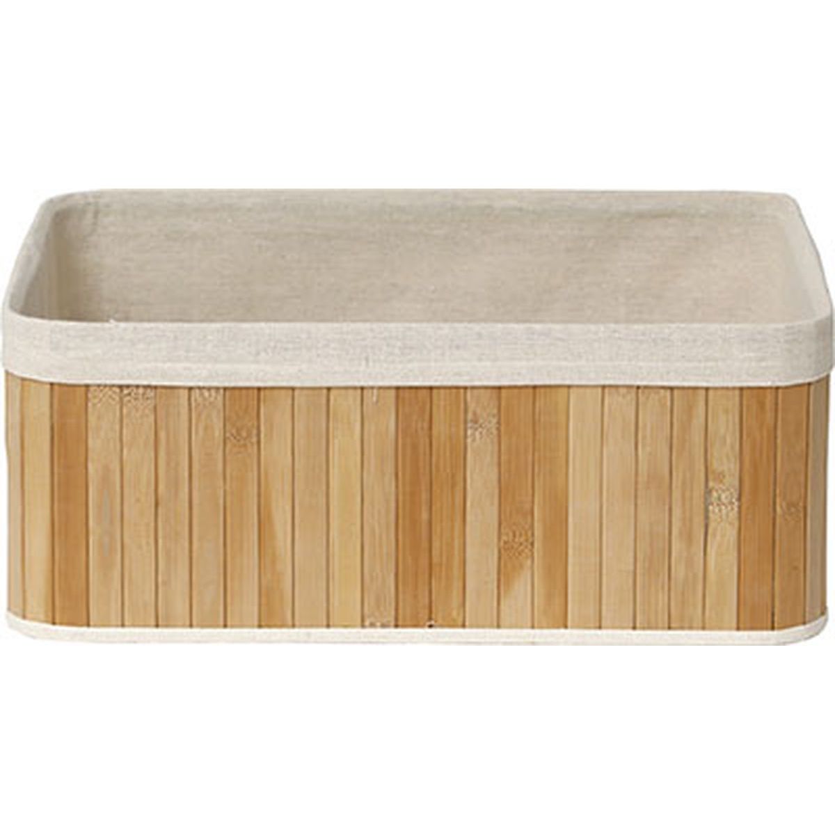 Cesto arrumação wc natural de bambu 16x40x28cm