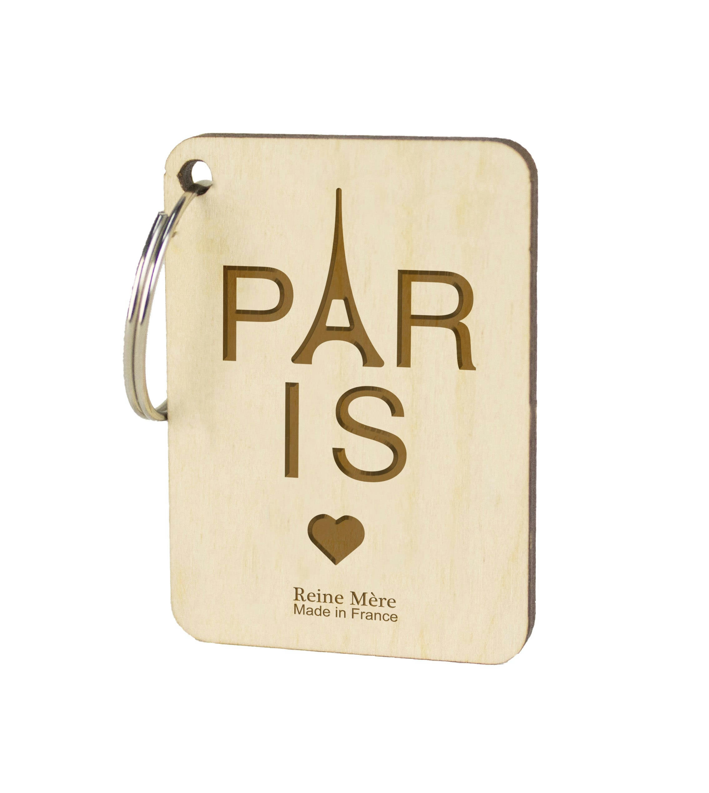 - Porte-clés Paris en bois de bouleau made in France