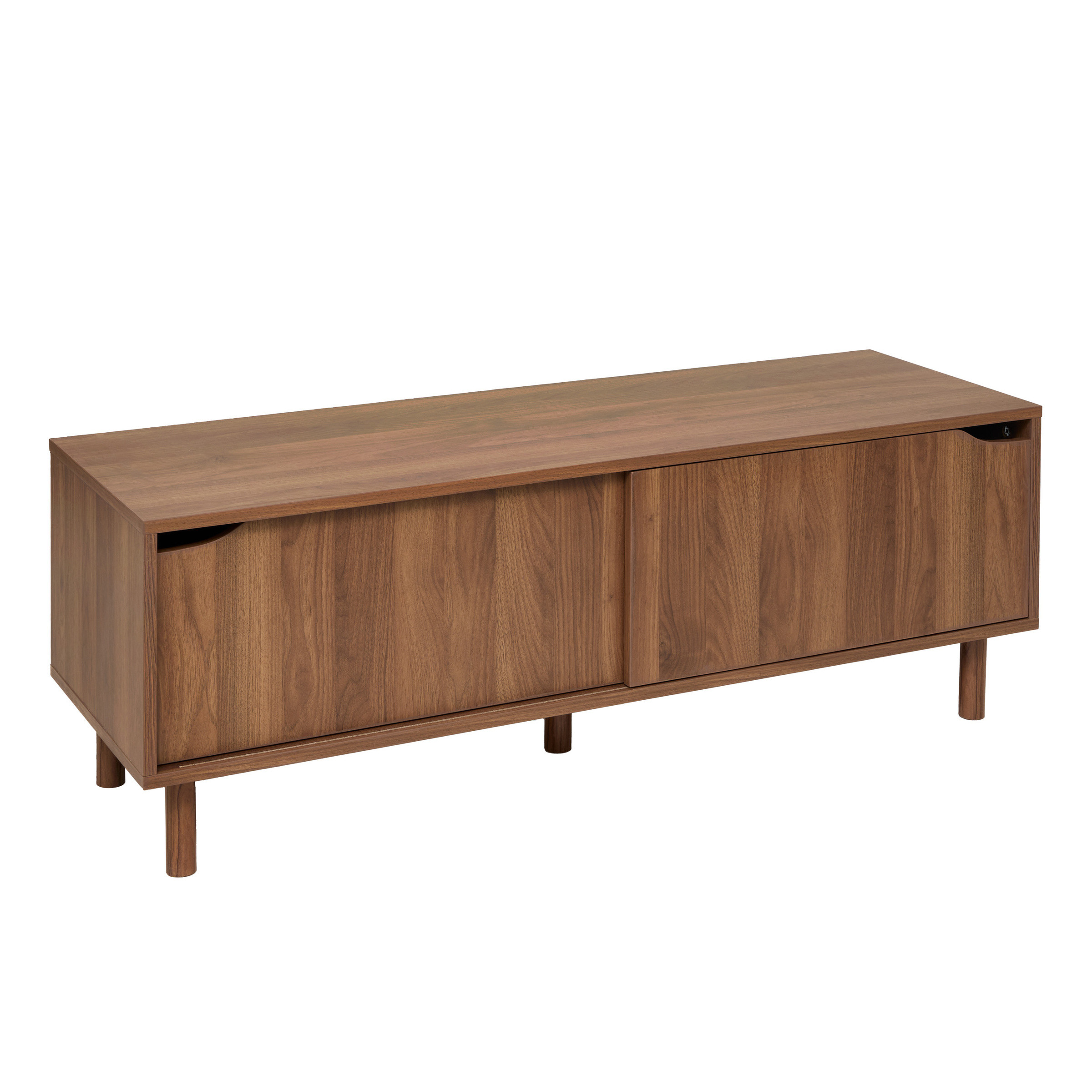 Szafka pod telewizor SLIDY, kolor ciemnego drewna, 120 x 40 x 42 cm