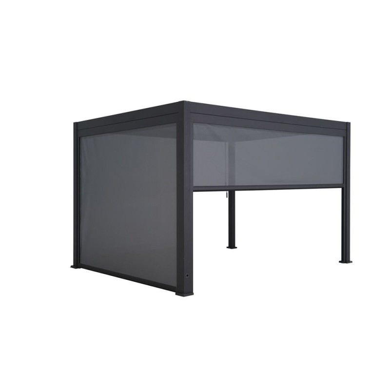 Store manuel pour pergola bioclimatique Caly gris 3,99 x 2,58 m