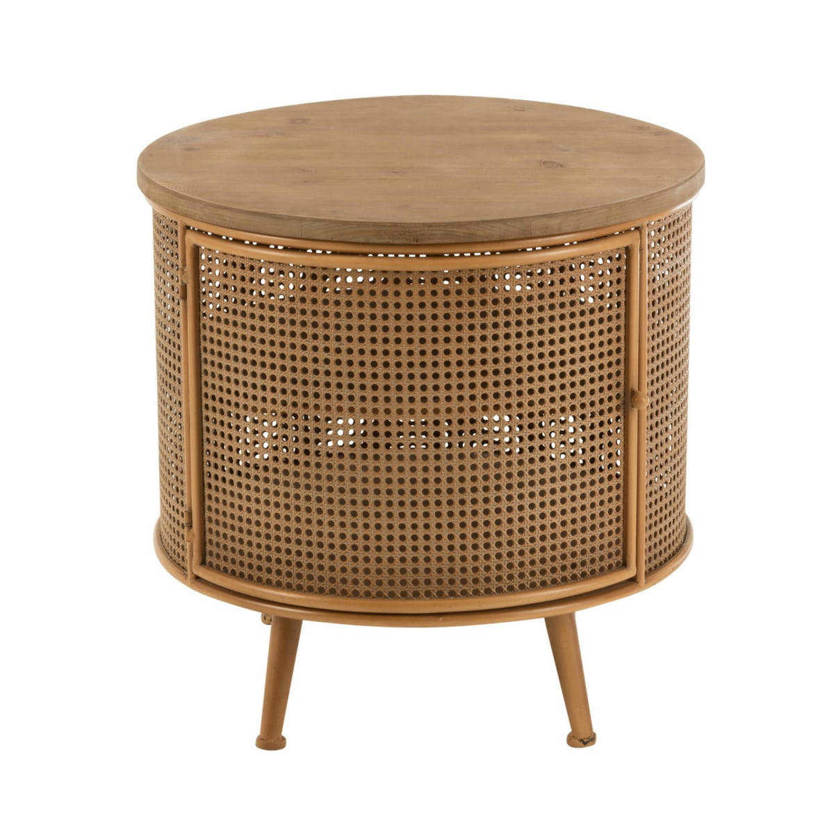 ROX - Table d'appoint ronde effet cannage