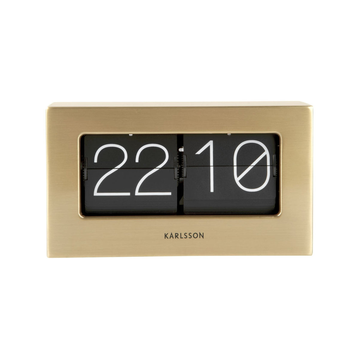 Karlsson tafelklok Boxed Flip - goud - 11.5x20.5x7cm
