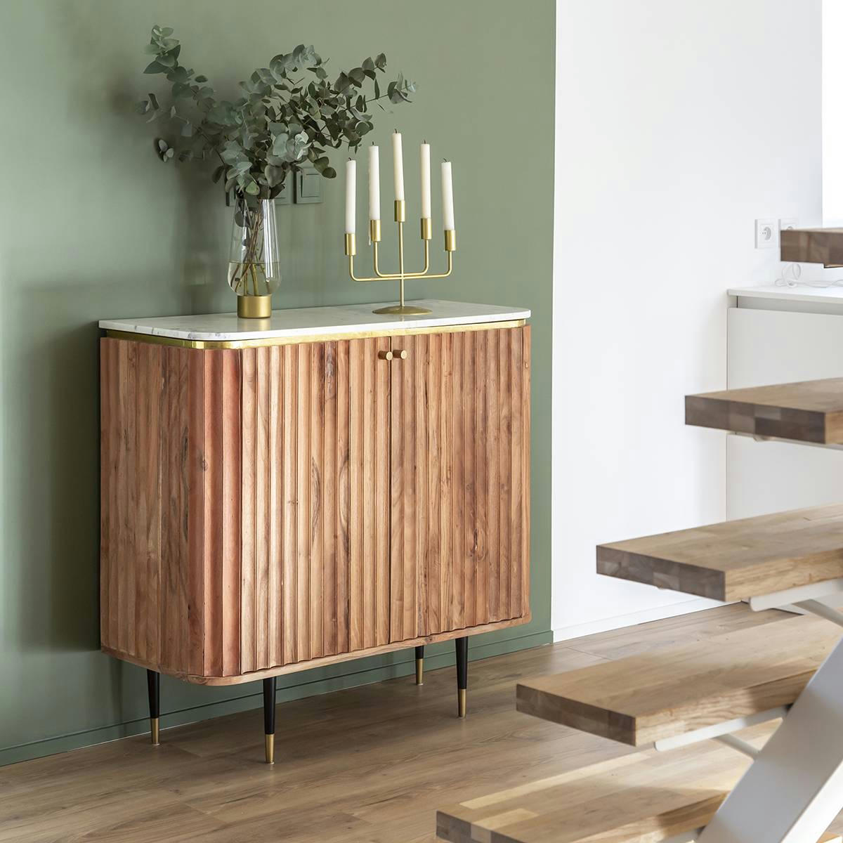 JUDITH - Buffet en bois marron 95 cm