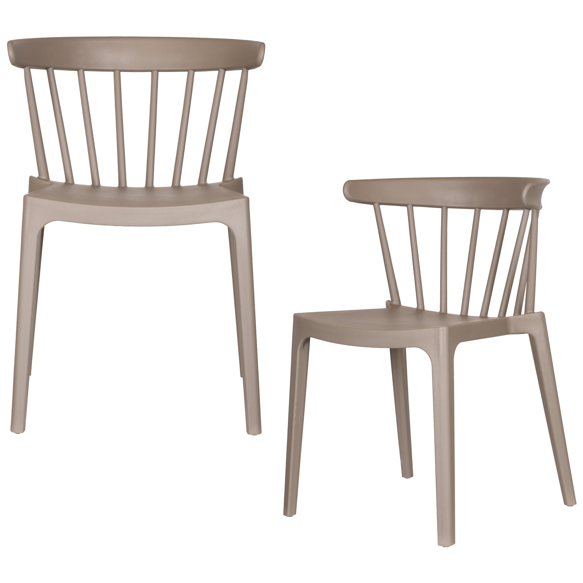 WOOOD tuinstoel Bliss - Kunststof - Taupe - Set van 2